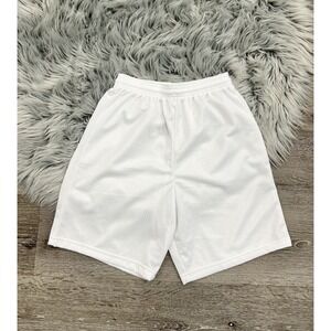 Youth White Alleson Athletic‎ Shorts Mesh Basketball Shorts Size Large